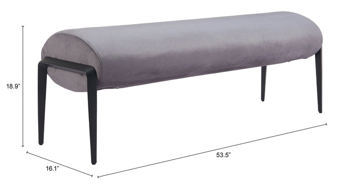 Glatt Bench Gray - AmericanHomeFurniture