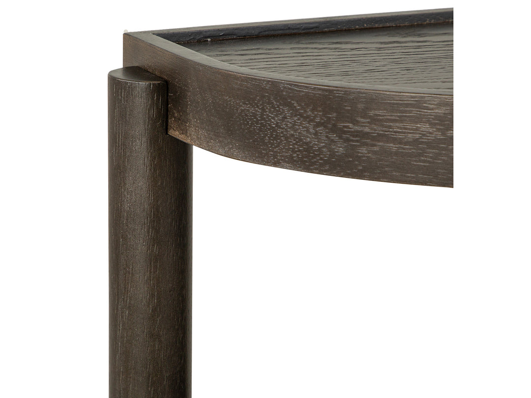 Hadleigh Black Coffee Bean Demilune Sofa Table - T5711-75
