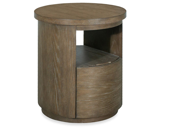 Bosley Lt. Brown Porpoise Round End Table - T5693-05