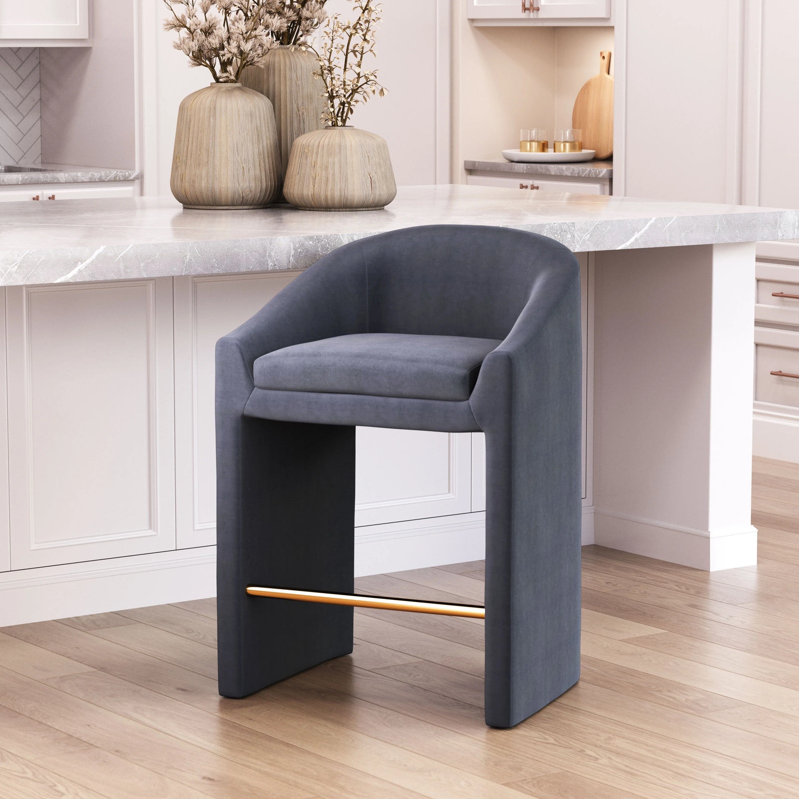 Zuo Emas Counter Stool Midnight Gray BAR STOOLS + COUNTER STOOLS