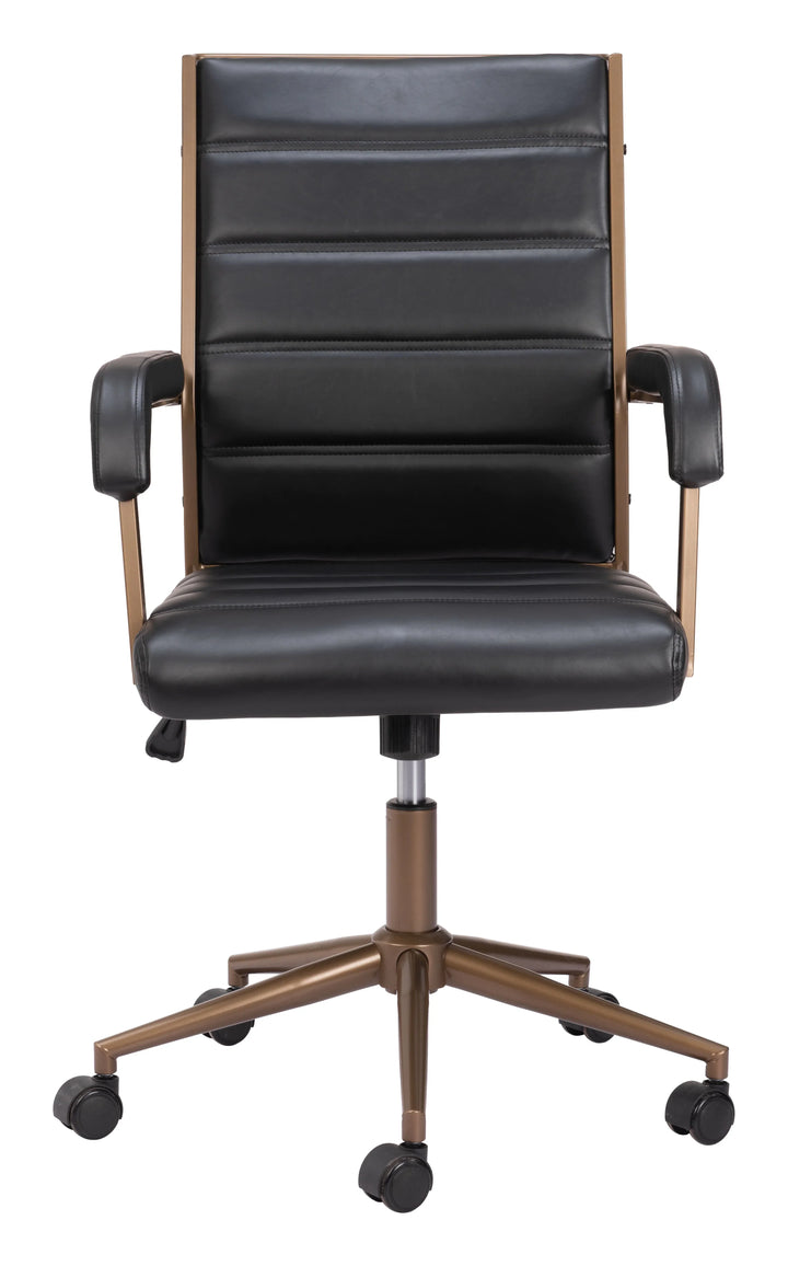 Auction Office Chair Vintage Black - AmericanHomeFurniture