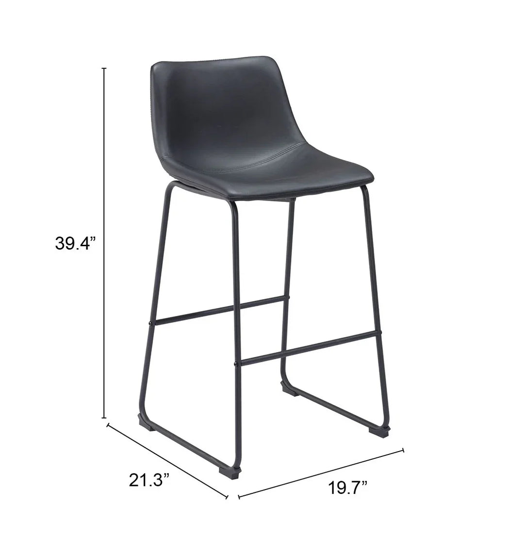 Smart Barstool (Set of 2) Black - AmericanHomeFurniture