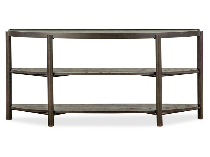 Hadleigh Black Coffee Bean Demilune Sofa Table - T5711-75