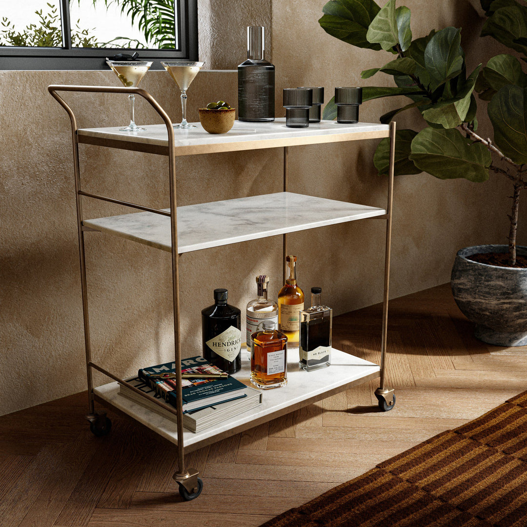 Four Hands - Felix Rectangular Bar Cart - 101818-004 | American Home Furniture