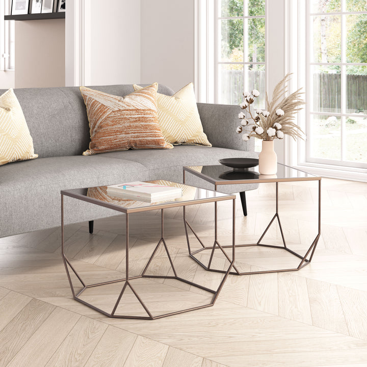 Arzon Coffee Table Set (2-Piece) Bronze - 109835