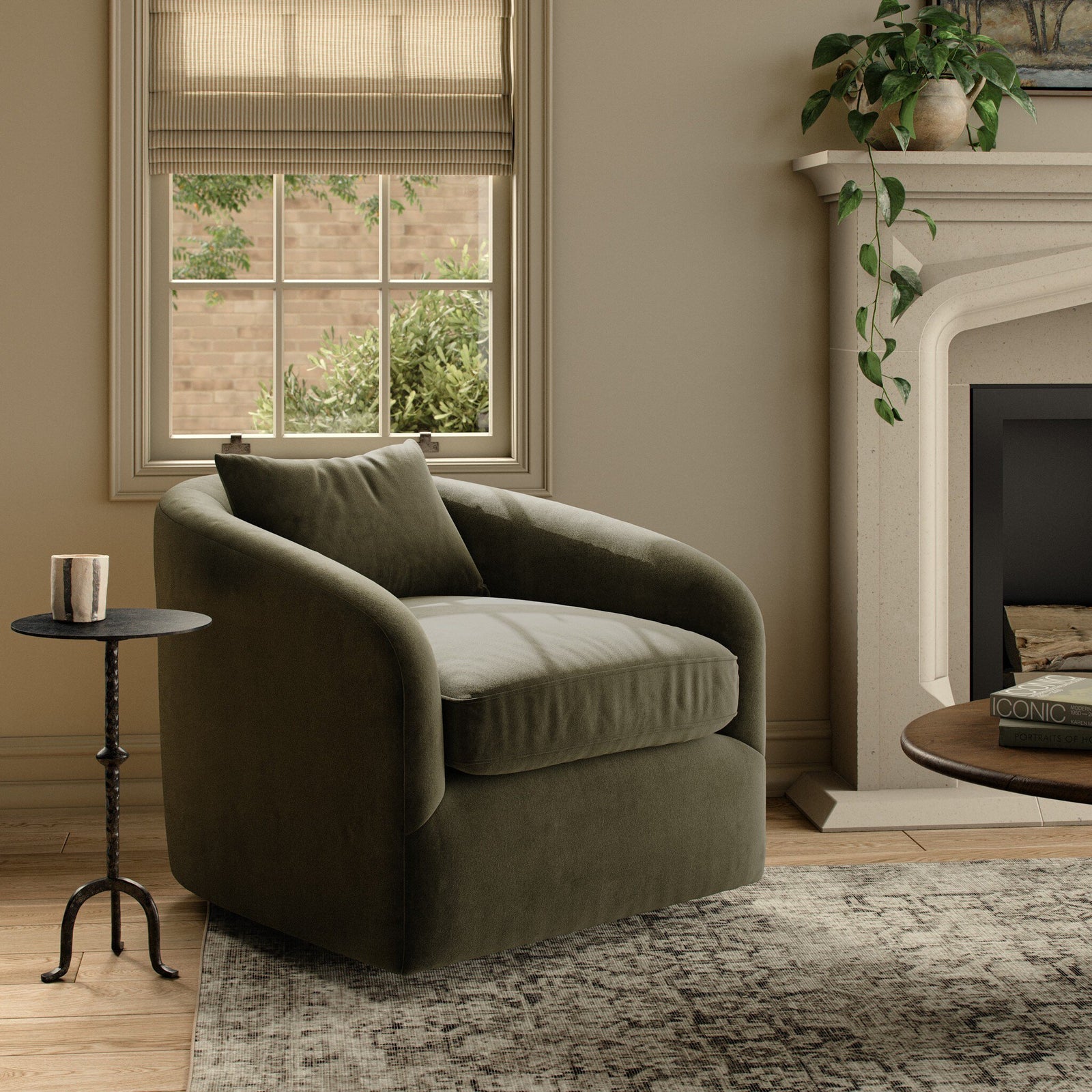 Four Hands - Topanga Swivel Chair - 106008-026 | American Home Furniture