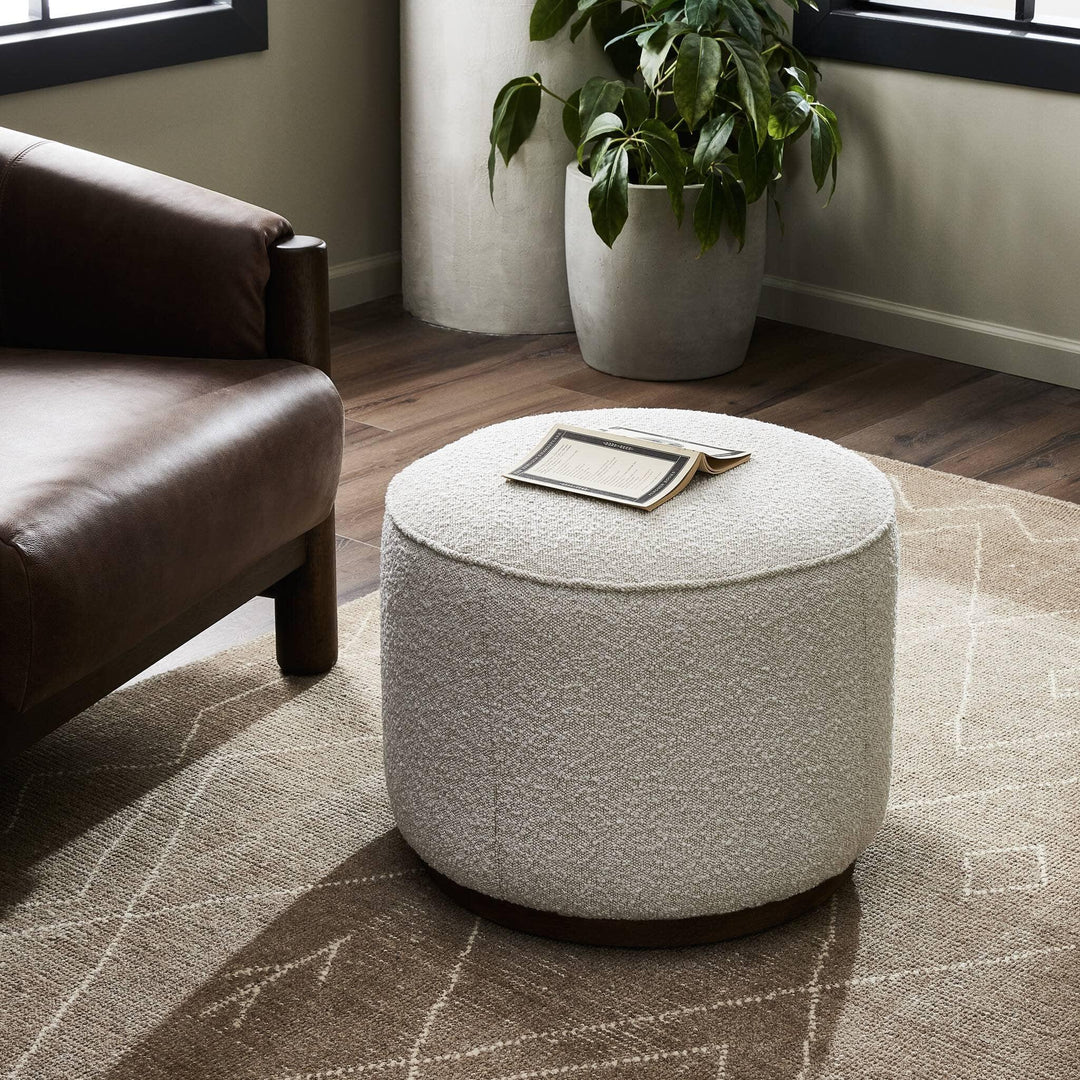 Sinclair Round Ottoman - AmericanHomeFurniture