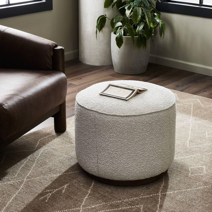 Sinclair Round Ottoman - AmericanHomeFurniture