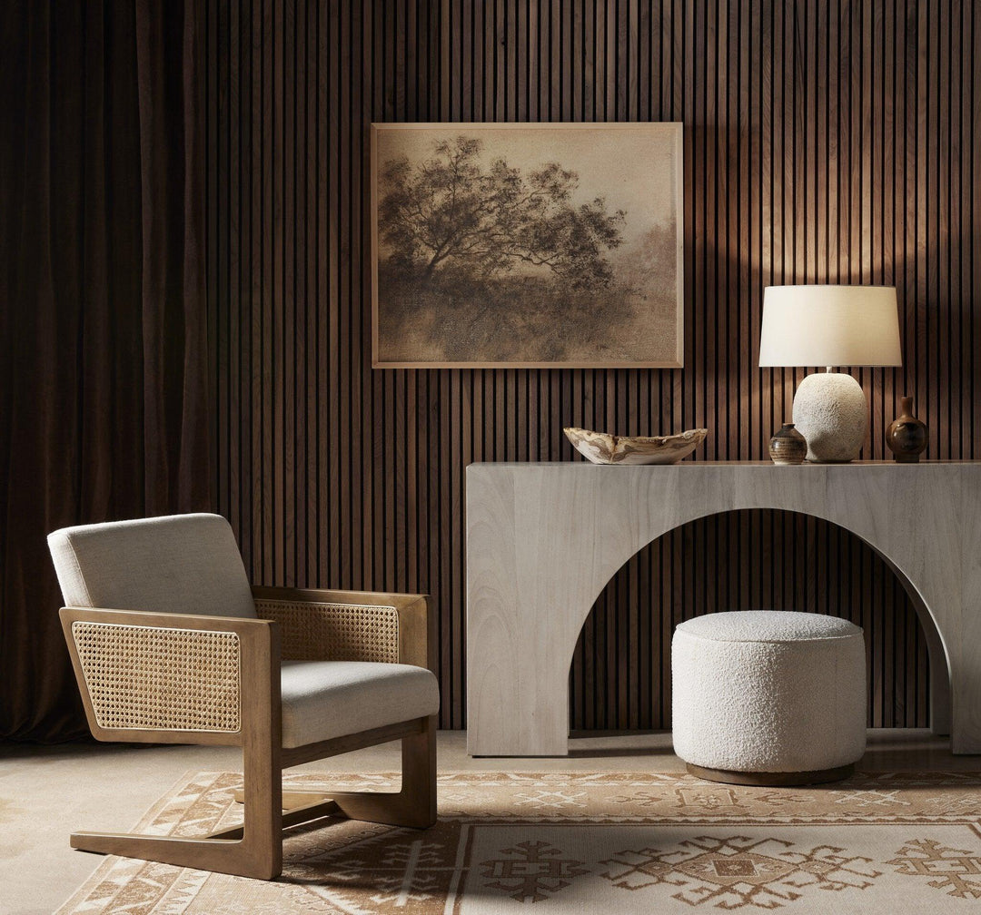 Sinclair Round Ottoman - AmericanHomeFurniture