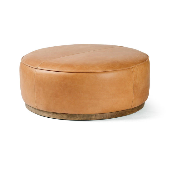 Four Hands - Sinclair Large Round Ottoman - 106119-012 | American Home Furniture