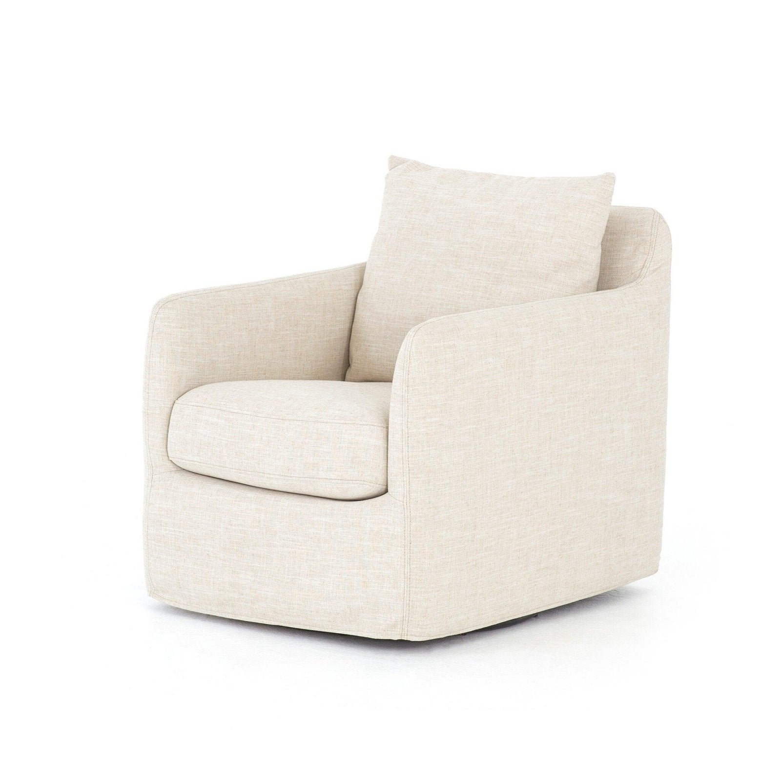 Four Hands - Banks Slipcover Swivel Chair - 106182-087 | American Home Furniture