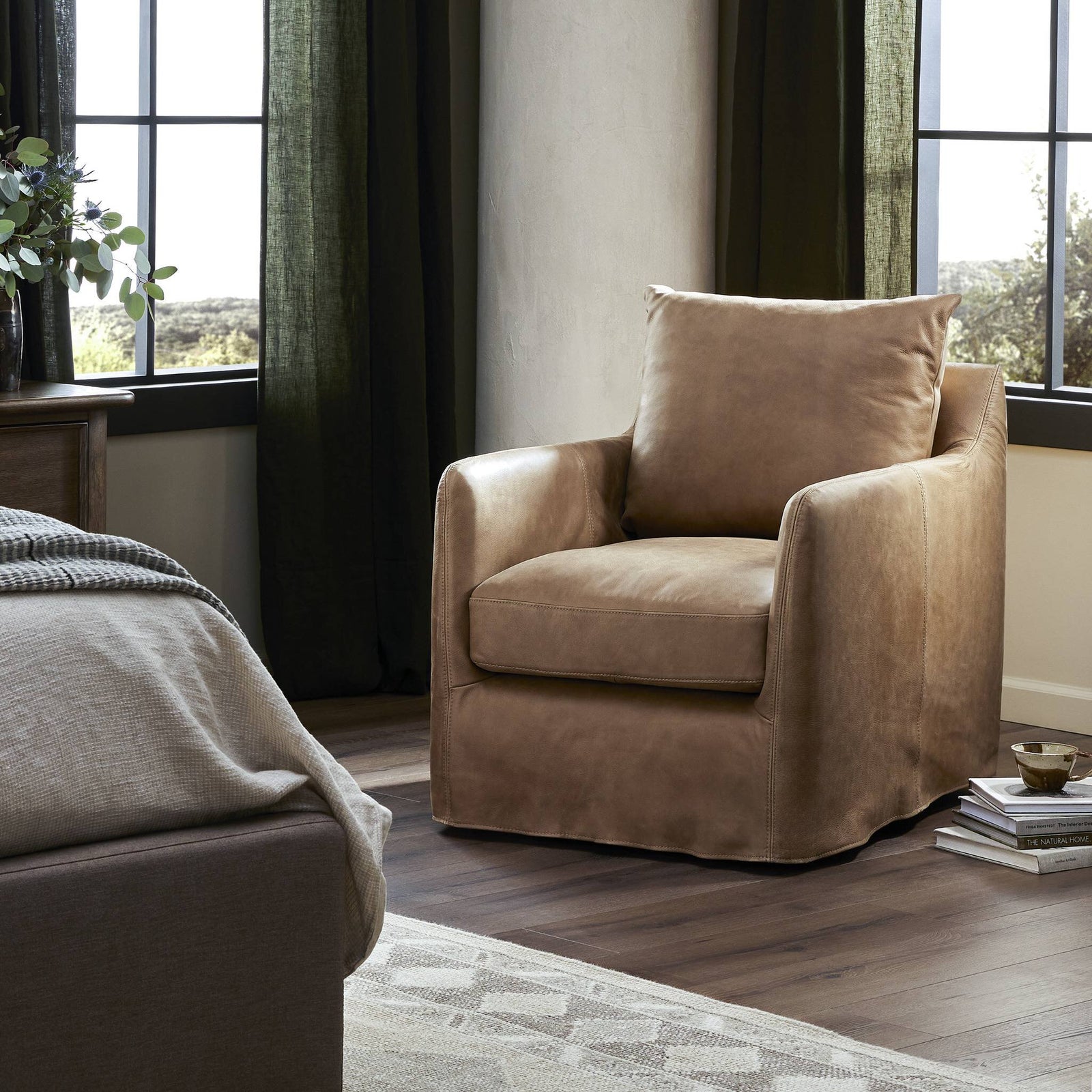 Four Hands - Banks Swivel Chair - 106182-091 | American Home Furniture