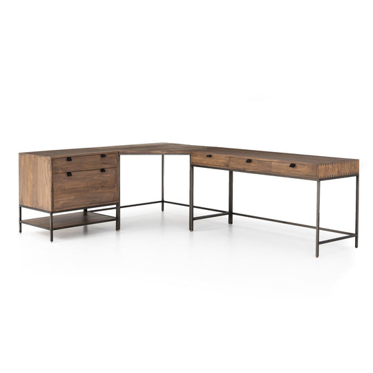 Four Hands - Trey Desk System with Filing Cabinet - 107322-005 | American Home Furniture