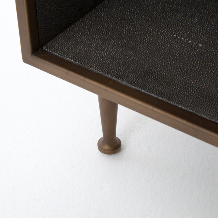 Four Hands - Shagreen Bedside Table - 107635-004 | American Home Furniture