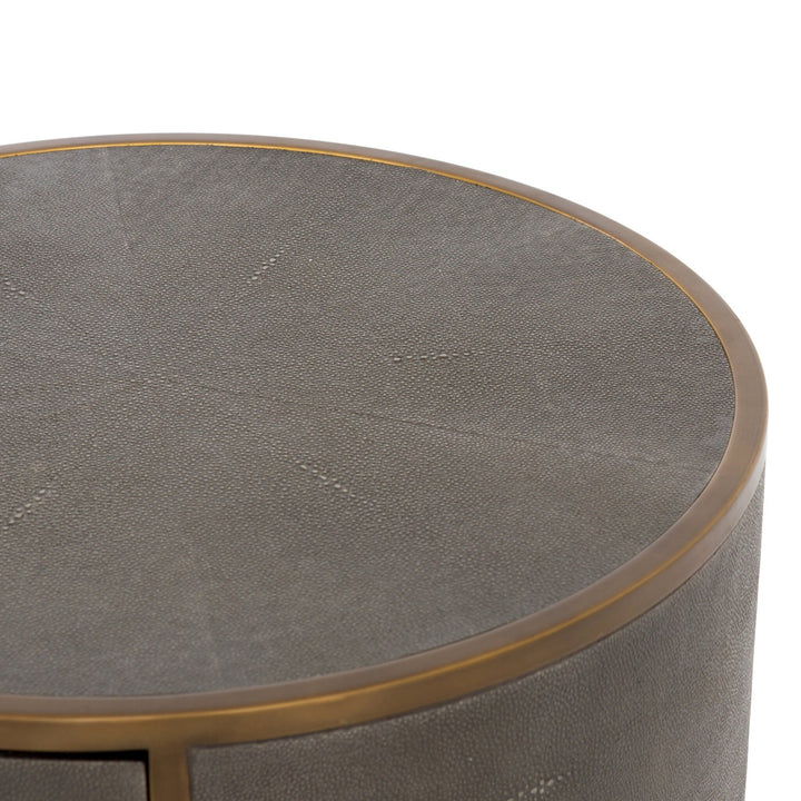 Four Hands - Shagreen Round Nightstand - 107647-004 | American Home Furniture