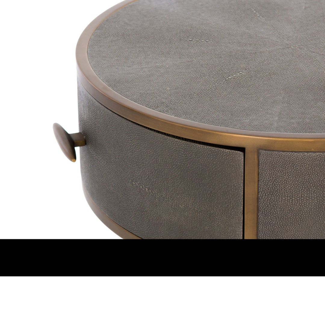 Four Hands - Shagreen Round Nightstand - 107647-004 | American Home Furniture