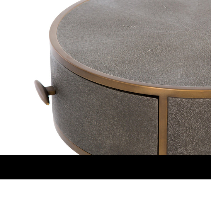 Four Hands - Shagreen Round Nightstand - 107647-004 | American Home Furniture