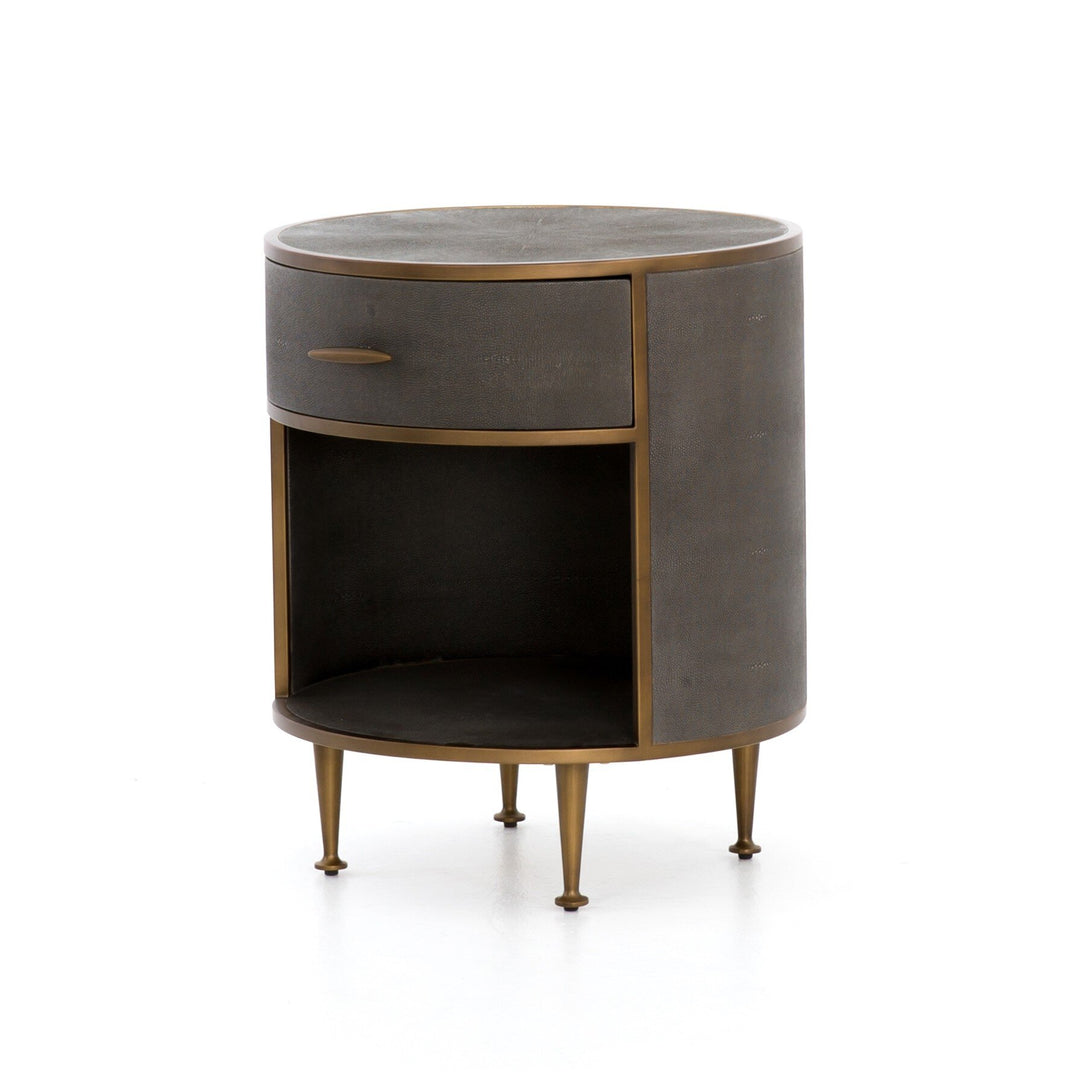 Four Hands - Shagreen Round Nightstand - 107647-004 | American Home Furniture