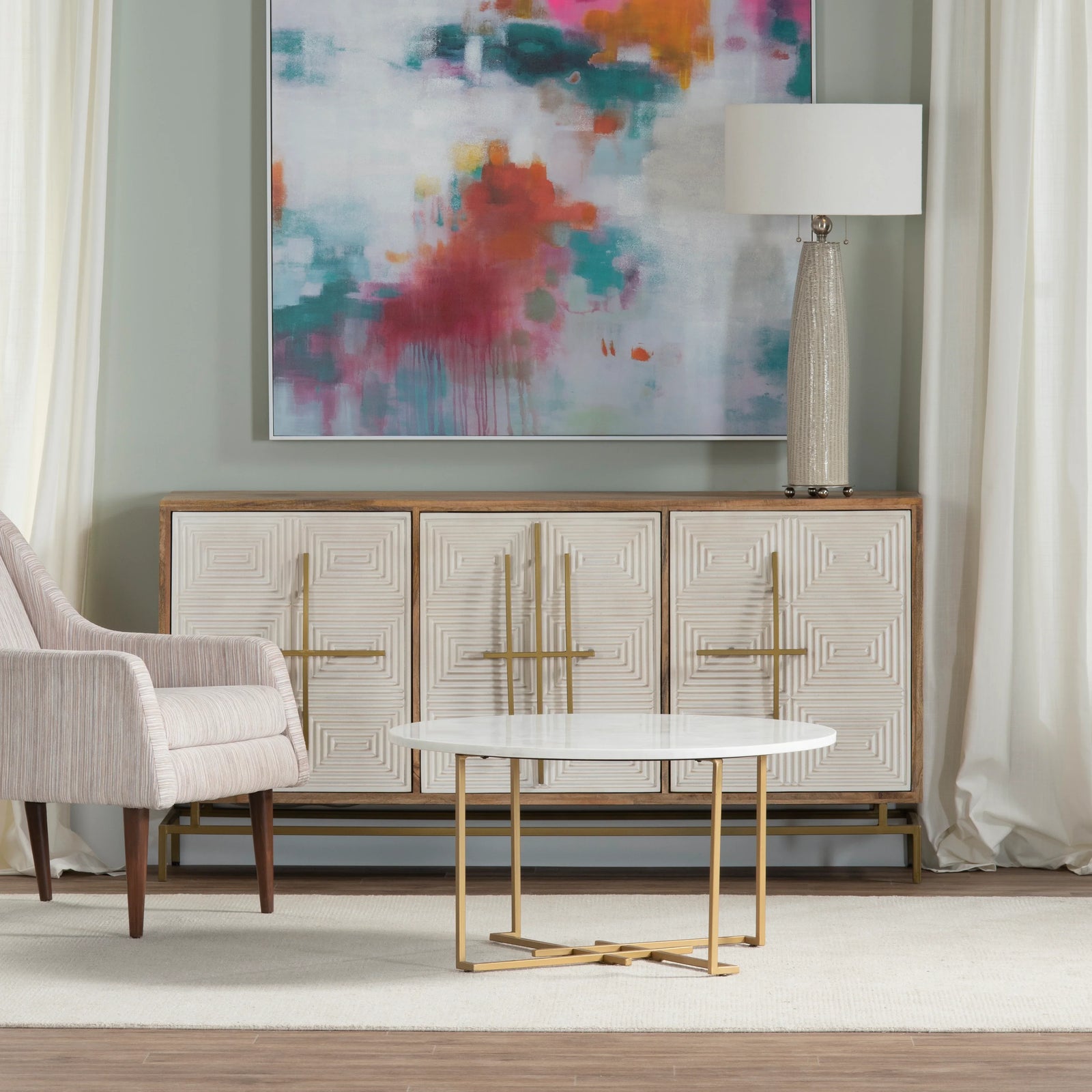 Crestview Collection Rembrandt Sideboard SIDEBOARDS + CREDENZAS