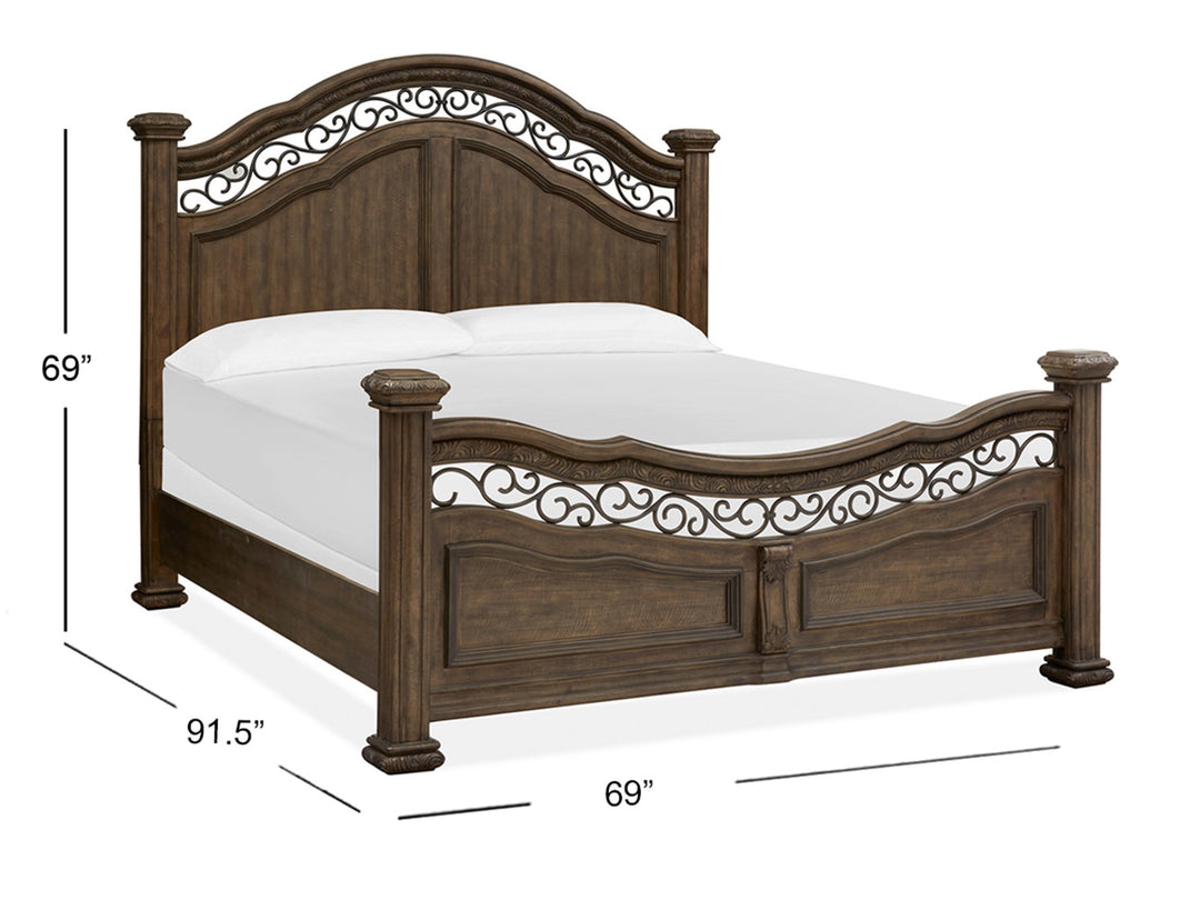 Durango Willadeene Brown Queen Panel Bed - B5133-54