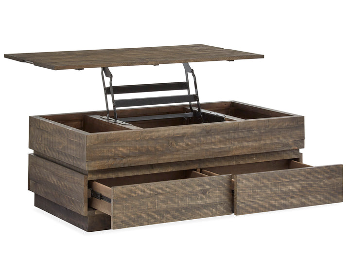Baisden Tobacco Lift Top Storage Cocktail Table With Casters - T5194-50