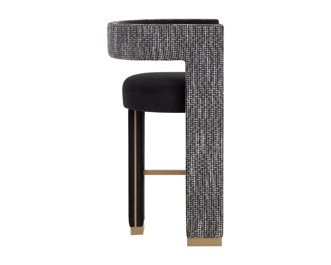 Adamina Barstool - Abbington Black / Hobbes Night