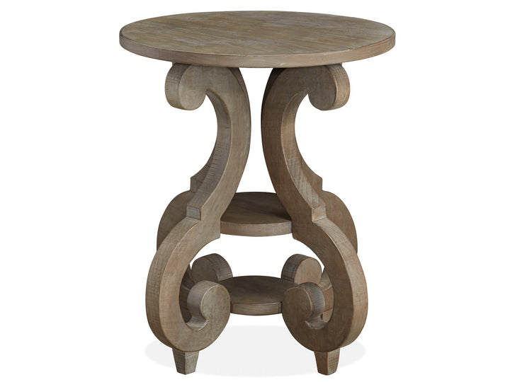 Tinley Park Dove Tail Grey Round Accent End Table - T4646-35