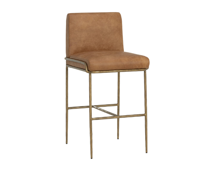 Lathan Barstool - Tan Leather