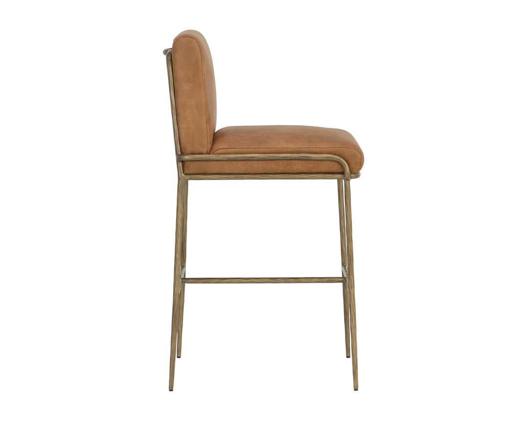 Lathan Barstool - Tan Leather