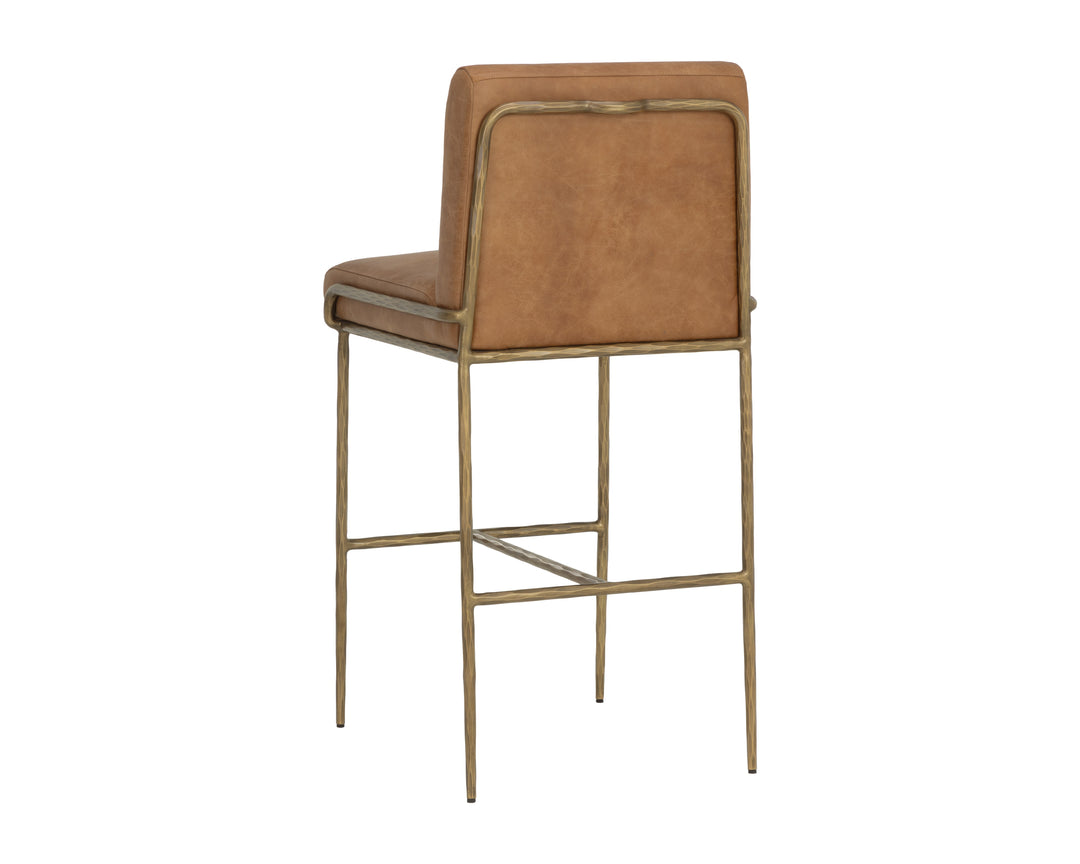 Lathan Barstool - Tan Leather