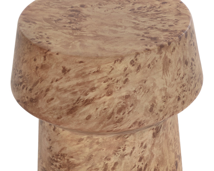 Brie End Table - Burl Look