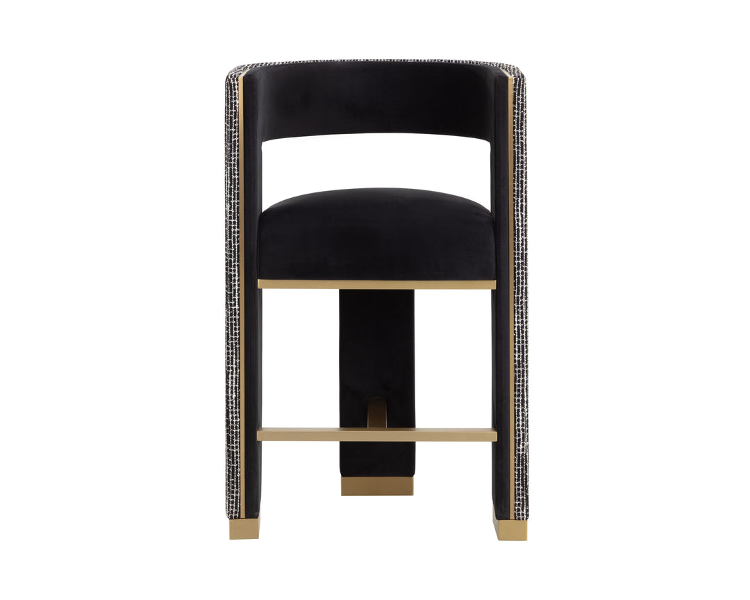 Adamina Counter Stool - Abbington Black / Hobbes Night