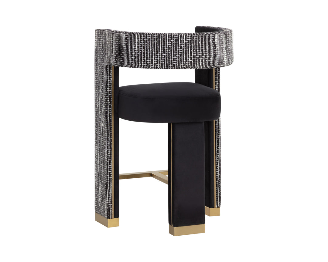 Adamina Counter Stool - Abbington Black / Hobbes Night