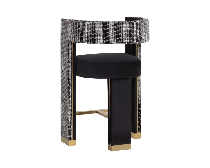 Adamina Counter Stool - Abbington Black / Hobbes Night