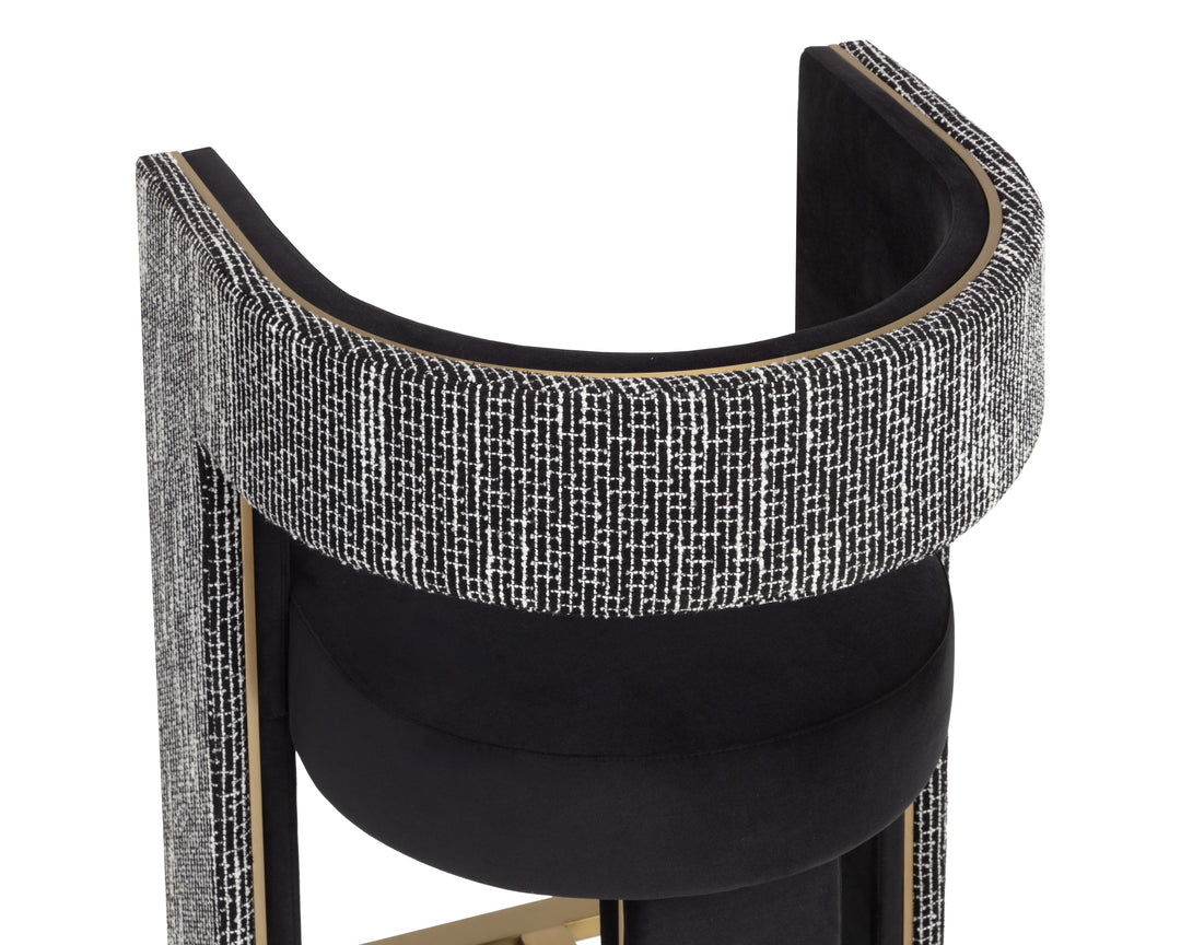 Adamina Counter Stool - Abbington Black / Hobbes Night