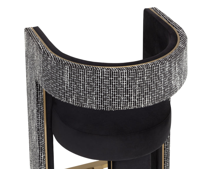 Adamina Counter Stool - Abbington Black / Hobbes Night