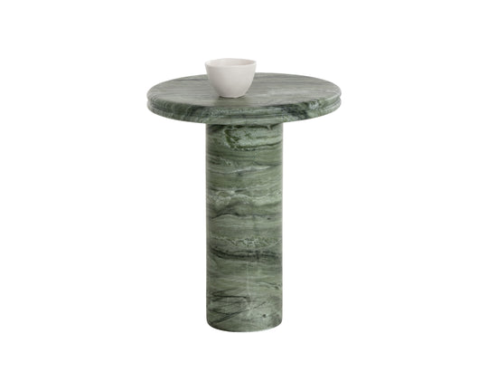 Bastion End Table - Marble Look - Sage