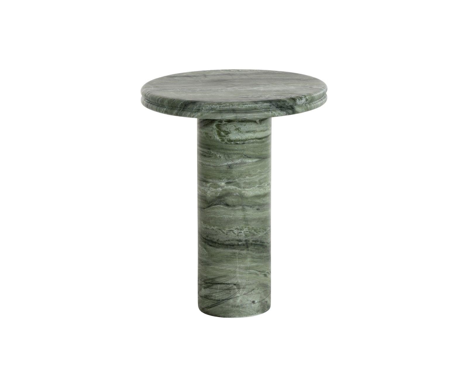 Bastion End Table - Marble Look - Sage