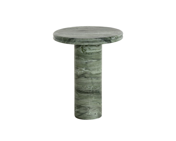 Bastion End Table - Marble Look - Sage