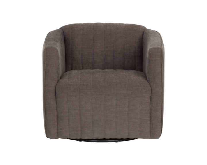 Garrison Swivel Lounge Chair - Rika Chocolate