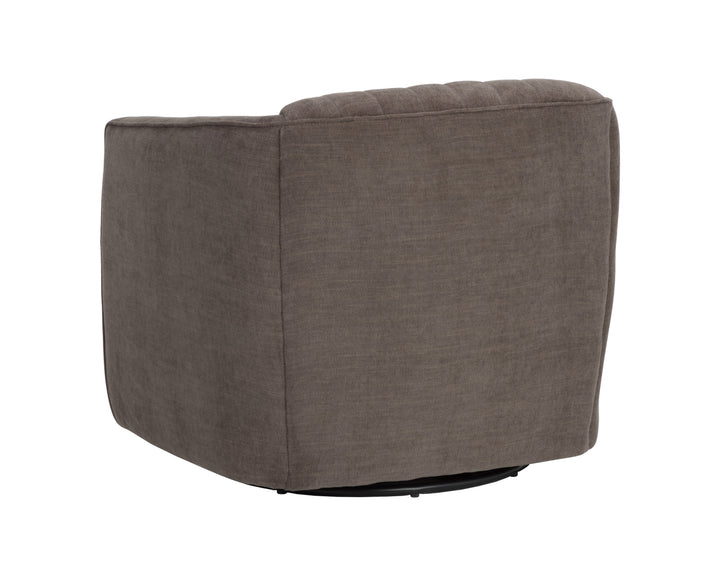 Garrison Swivel Lounge Chair - Rika Chocolate