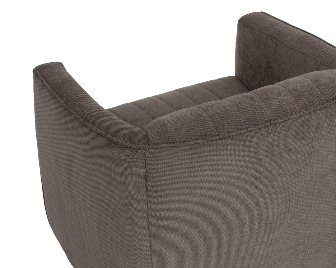 Garrison Swivel Lounge Chair - Rika Chocolate
