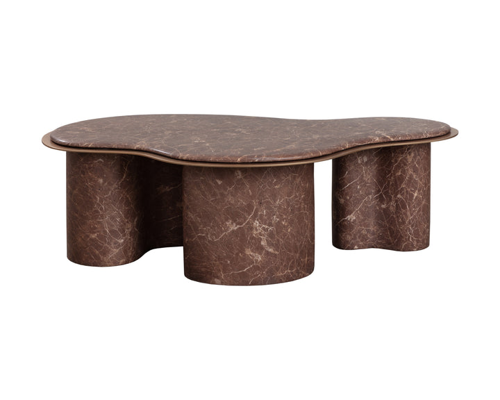 Isola Coffee Table - Marble Look - Mocha