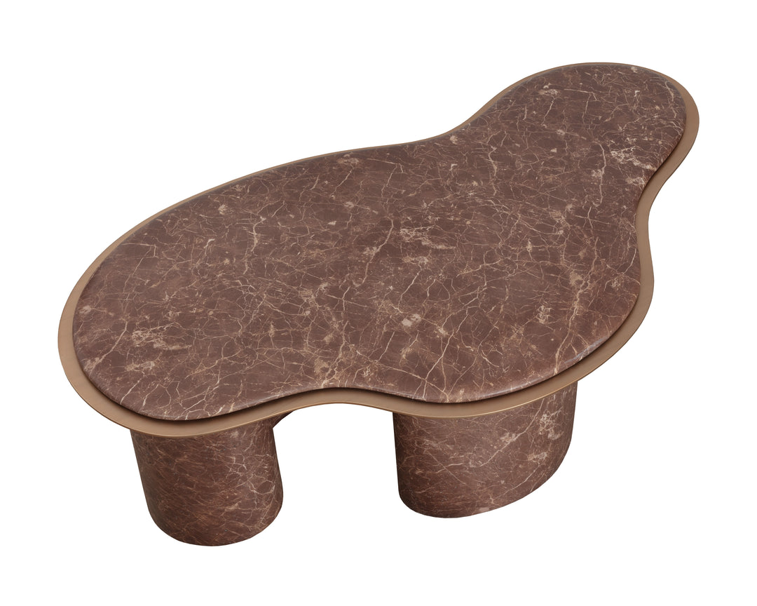 Isola Coffee Table - Marble Look - Mocha