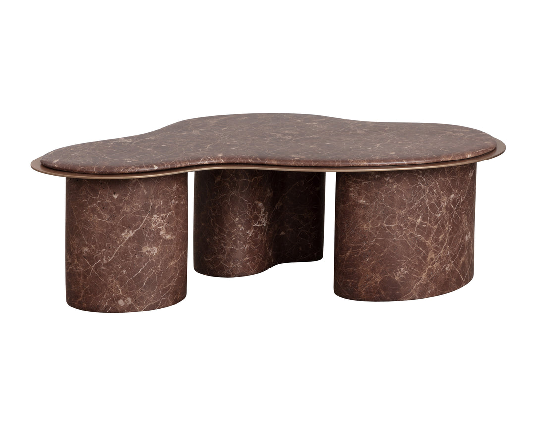 Isola Coffee Table - Marble Look - Mocha