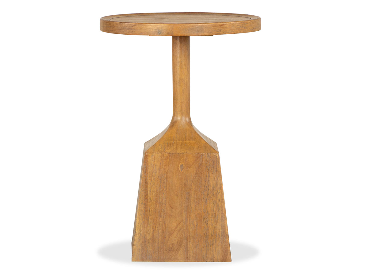 Lindon Belgian Wheat Round Pedestal Accent End Table - T5570-30