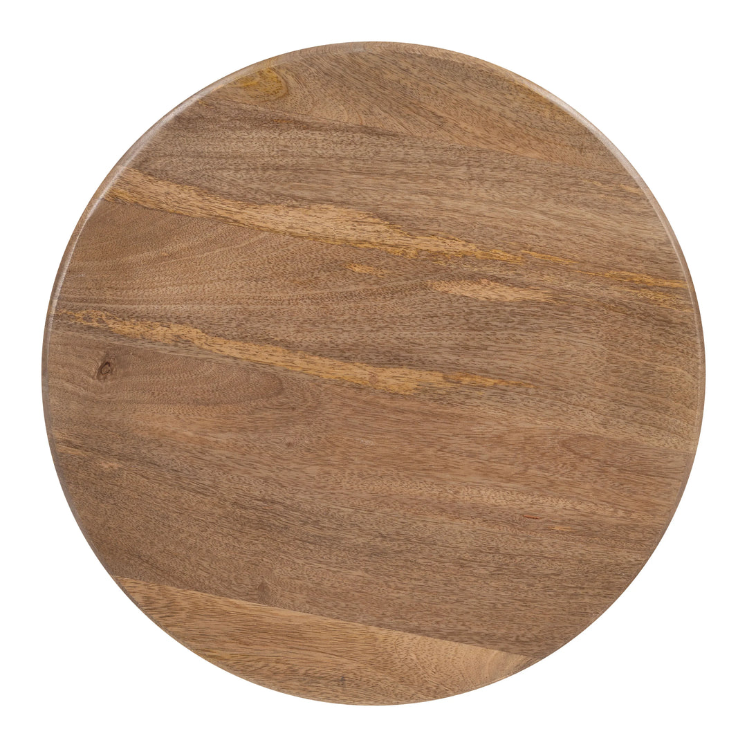 Goblet Side Table Brown & White - AmericanHomeFurniture