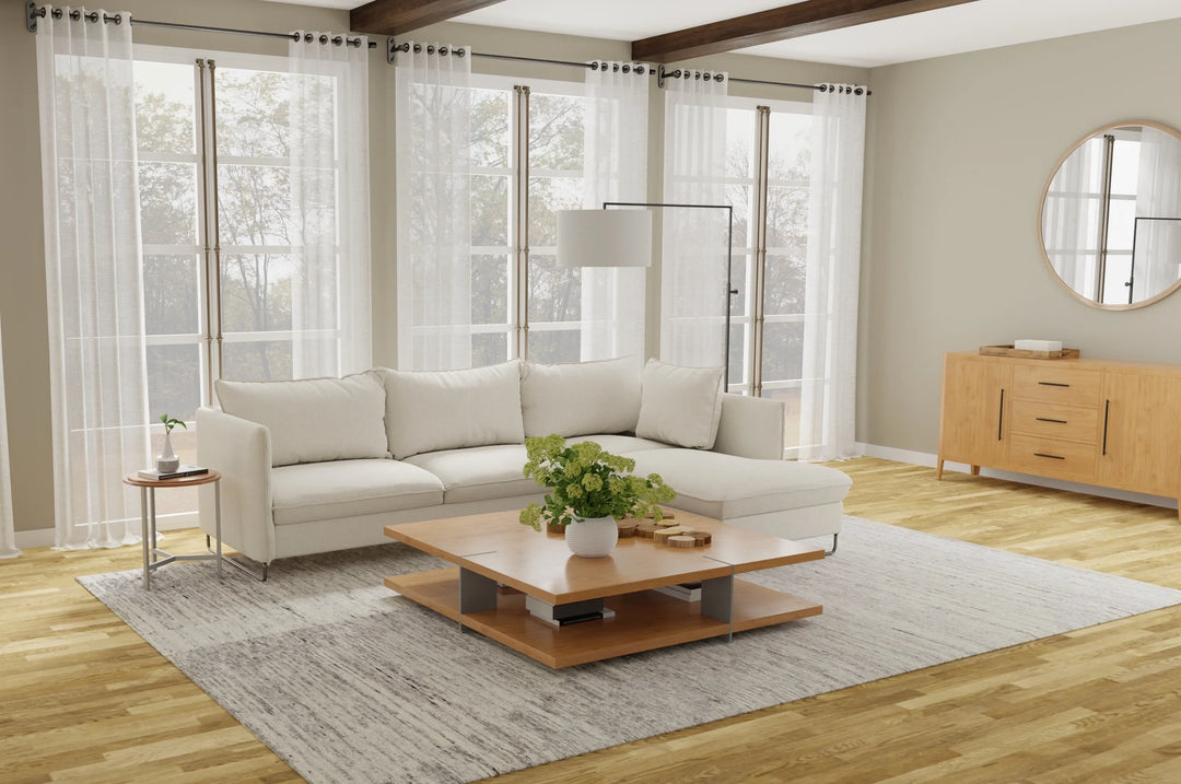 Rectangle/Taupe-Ivory
