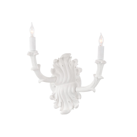 Roche Plaster Double Arm Sconce - 12157