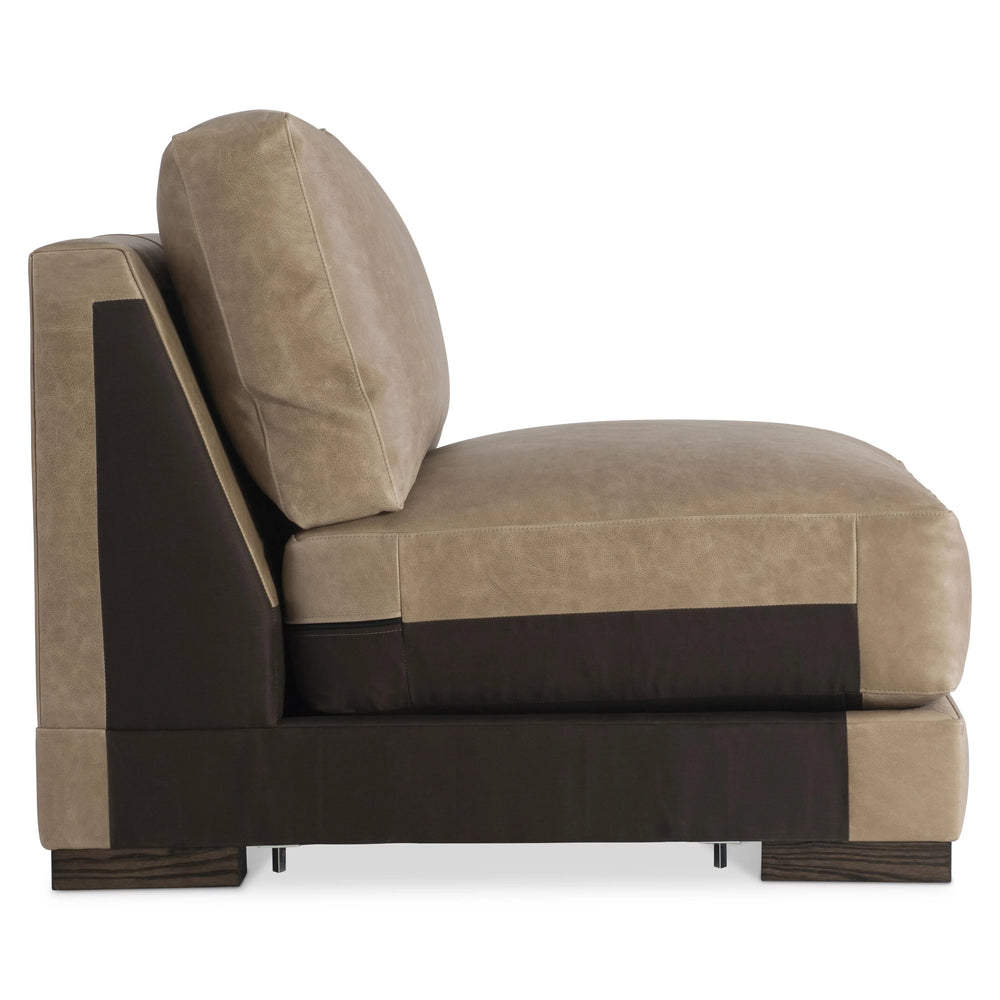 American Home Furniture Bernhardt Lars Leather Armless Chair